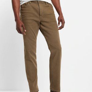 Express Slim Olive Brown Hyper Stretch Jeans - 33x30